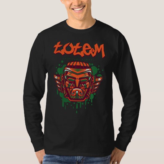 Pacific Northwest American Indische Totem Pole T T-shirt (Voorkant)
