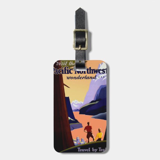 Pacific Northwest Bagagelabel (Voorkant verticaal)