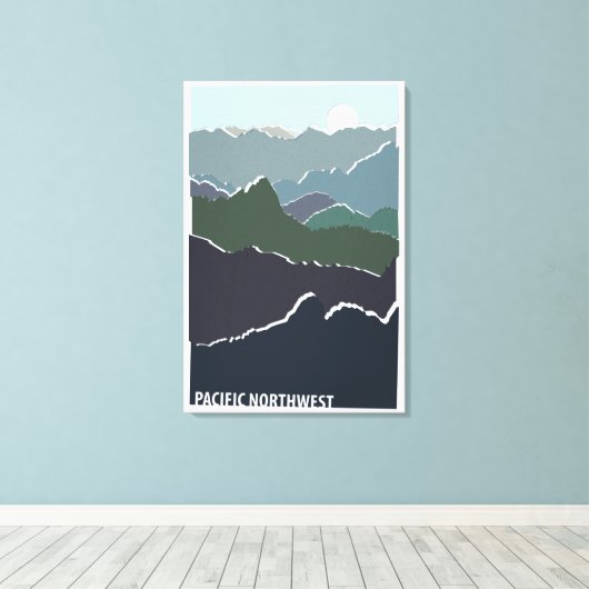 Pacific Northwest Canvas Afdruk (Insitu (Houten vloer))