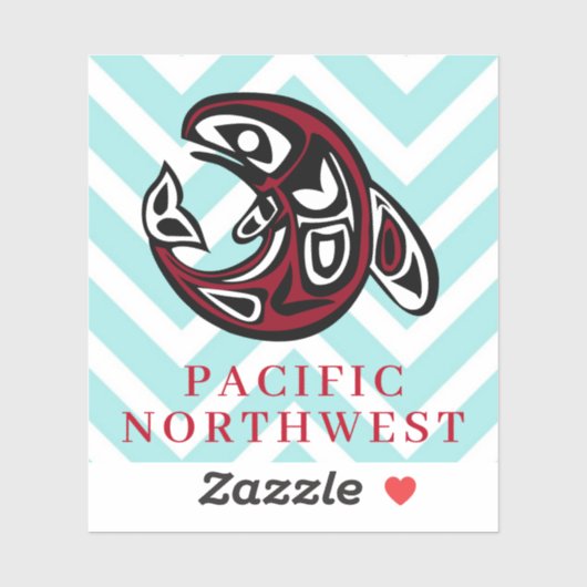 Pacific Northwest Indiaanse orka kunst Sticker (Vel)
