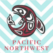 Pacific Northwest Indiaanse orka kunst Sticker (Voorkant)