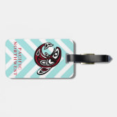 Pacific Northwest Indiaanse Orka Souvenir Bagagelabel (Achterkant horizontaal)