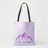 Pacific Northwest Mountain Range en Stars Tote Bag (Voorkant)