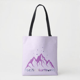 Pacific Northwest Mountain Range en Stars Tote Bag