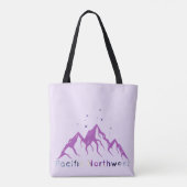 Pacific Northwest Mountain Range en Stars Tote Bag (Achterkant)
