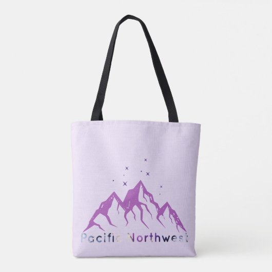 Pacific Northwest Mountain Range en Stars Tote Bag (Achterkant)