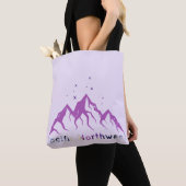 Pacific Northwest Mountain Range en Stars Tote Bag (Dichtbij)