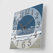 Pacific Northwest Ocean Dreams Vierkante Klok (Hoek)