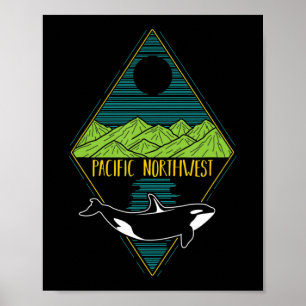 Pacific Northwest Orca — walvisboom — Ocean P Poster