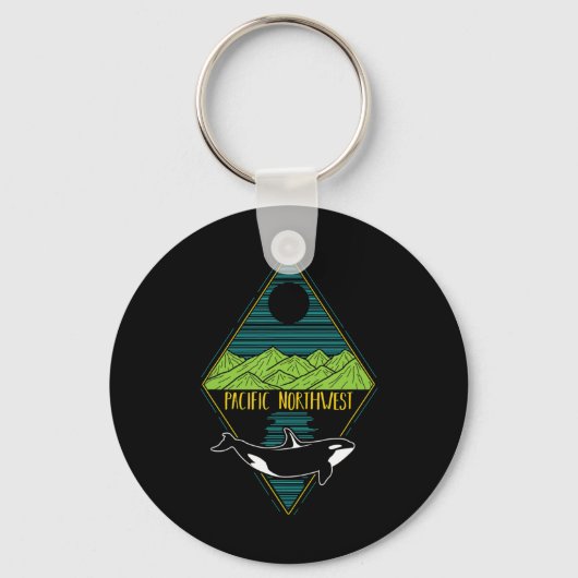 Pacific Northwest Orca — walvisboom — Ocean P Sleutelhanger (Voorkant)