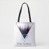 Pacific Northwest Pine Tree Silhouette Tote Bag (Voorkant)
