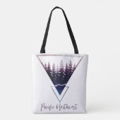 Pacific Northwest Pine Tree Silhouette Tote Bag (Achterkant)