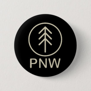Pacific Northwest Pnw Boom Icon Wandel T Shirt Poc Ronde Button 5,7 Cm