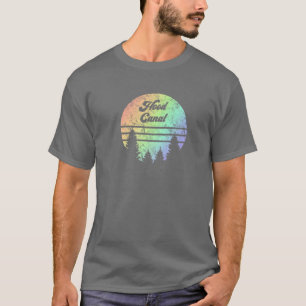 Pacific Northwest Rainbow Weathered Design Hiking T-shirt
