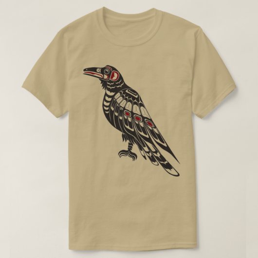 Pacific Northwest Raven native american salish for T-shirt (Design voorkant)