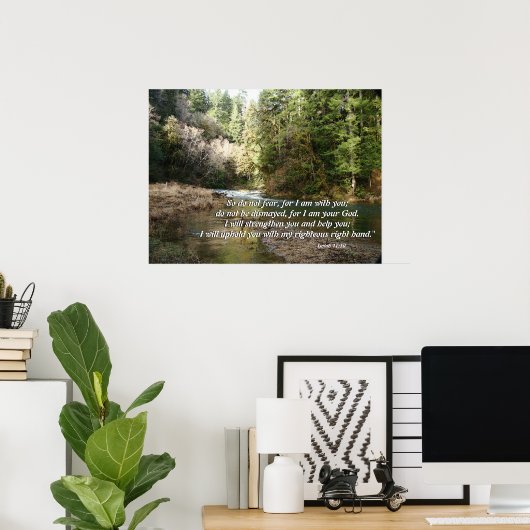 Pacific Northwest River Isaiah 41:10 Print (Thuiskantoor)