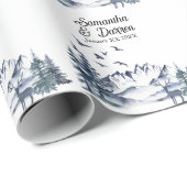 Pacific Northwest Rocky Mountains Bruiloft Cadeaupapier (Rol Hoek)