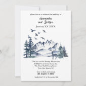 Pacific Northwest Rocky Mountains Bruiloft Kaart (Voorkant)