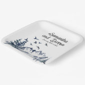 Pacific Northwest Rocky Mountains Bruiloft Papieren Bordje (Gebogen)