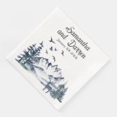 Pacific Northwest Rocky Mountains Bruiloft Servet (Hoek)