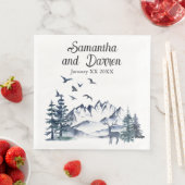 Pacific Northwest Rocky Mountains Bruiloft Servet (Insitu)