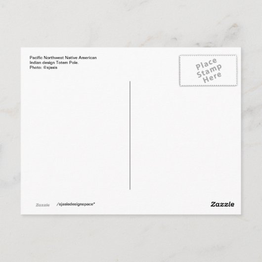 Pacific Northwest Totem Briefkaart (Achterkant)