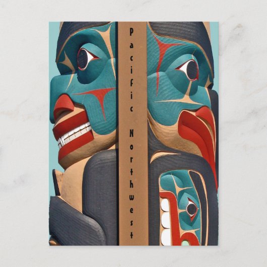 Pacific Northwest Totem Briefkaart (Voorkant)