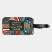 Pacific Northwest Totem Design Bagagelabels (Achterkant horizontaal)