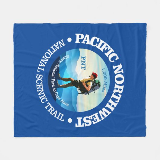 Pacific Northwest Trail (C) Fleece Deken (Voorkant (Horizontaal))