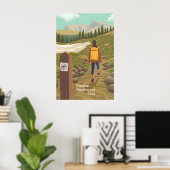 Pacific Northwest Trail Reisposter Poster (Thuiskantoor)