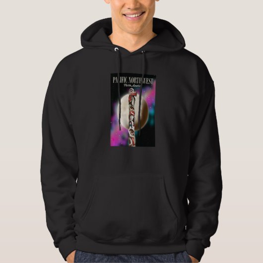 Pacific Northwest Travel Poster Hoodie (Voorkant)