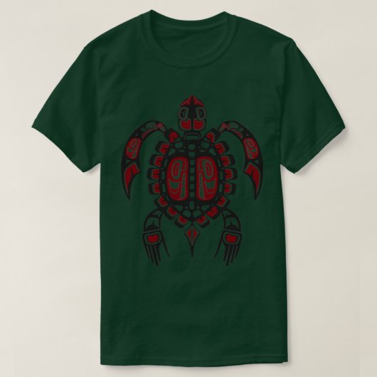 Pacific Northwest Turtle Coastal Salish native Ame T-shirt (Design voorkant)