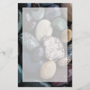 Pacific Northwest USA, kleurrijke riviergesteente Briefpapier