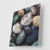 Pacific Northwest USA, kleurrijke riviergesteente Vierkante Klok (Hoek)