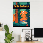 Pacific Northwest Vintage Poster Reproduction (Thuiskantoor)