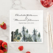 Pacific Northwest Waterverf Forest en Deer Servet (Insitu)