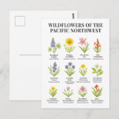 Pacific Northwest Wildflowers - Waterverf stijl Briefkaart (Voorkant / Achterkant)