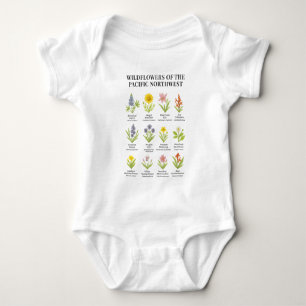 Pacific Northwest Wildflowers - Waterverf stijl Romper