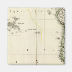 Pacific Ocean Atlas Map Magneet