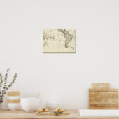 Pacific Ocean Atlas Map Poster (Keuken)