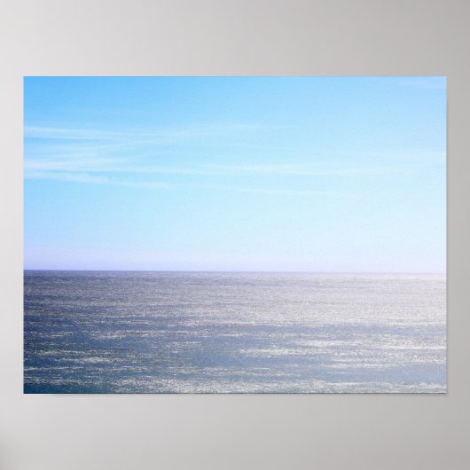 Pacific Ocean Horizon Kleur 16x20 Poster (Voorkant)
