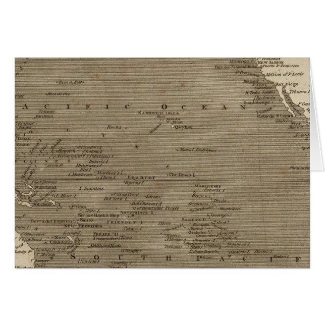 Pacific Ocean Map door Arrowsmith (Voorkant Horizontaal)