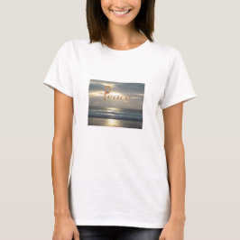 Pacific Ocean Photo Evening Sky Setting Sun Peace T-shirt