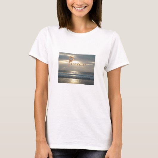 Pacific Ocean Photo Evening Sky Setting Sun Peace T-shirt (Voorkant)
