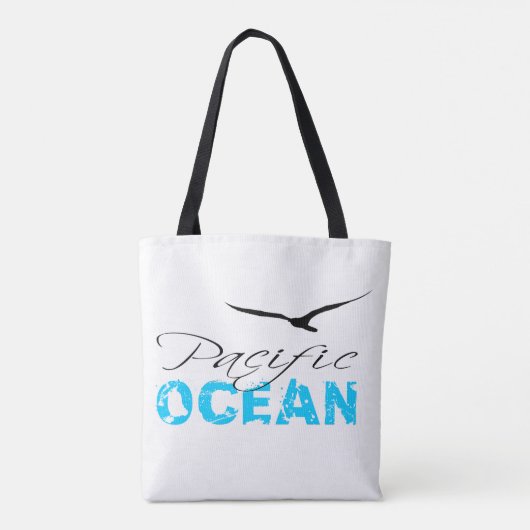 Pacific Ocean White Tote Bag (Achterkant)