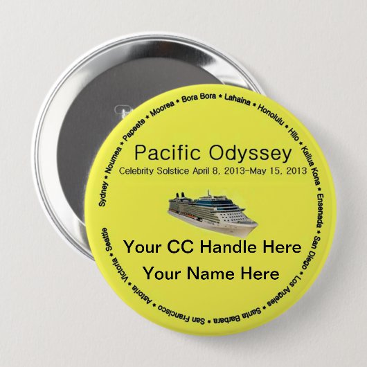 Pacific Odyssey Souvenir Button (Voorkant /achterkant)
