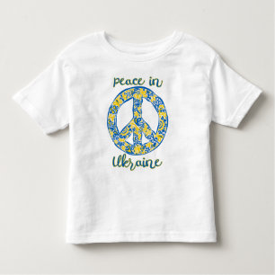 Pacific peace sign quote onder Oekraïense vlag Kinder Shirts