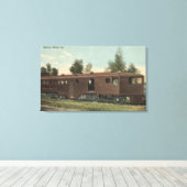 Pacific RailroadMcKeen Motor Car Uitzicht Canvas Afdruk (Insitu (Houten vloer))
