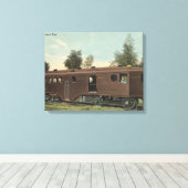 Pacific RailroadMcKeen Motor Car Uitzicht Canvas Afdruk (Insitu (Houten vloer))