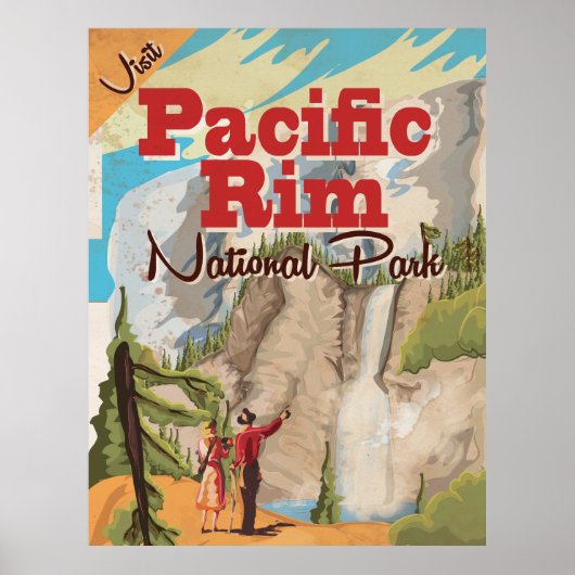 Pacific Rim Canada Nationaal Park vakantieposter Poster (Voorkant)